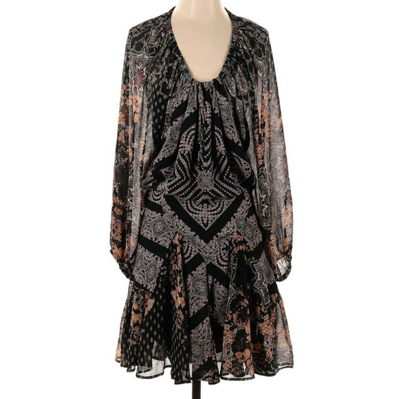 Free People Seven Wonders Boho Mini Dress - Picture 1 of 7